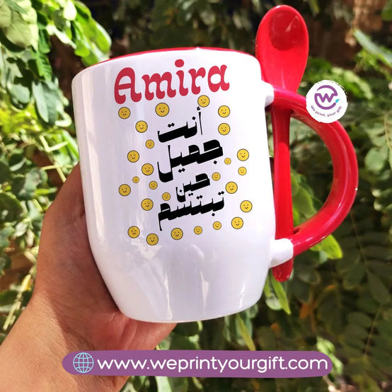 Mug-With Spoon-Arabic Quotes - WE PRINT
