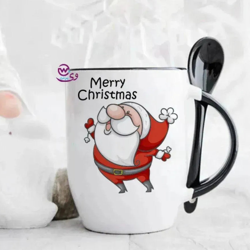 Mug-With Spoon -Christmas-A - WE PRINT