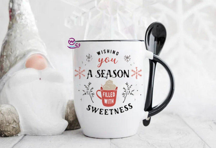 Mug-With Spoon -Christmas-A - WE PRINT