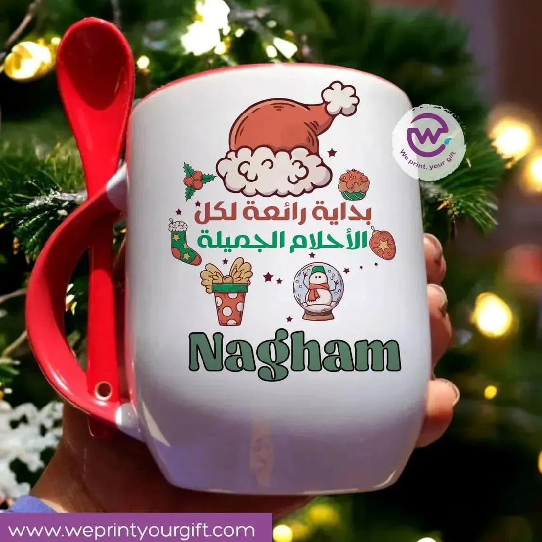 Mug-With Spoon -Christmas - WE PRINT