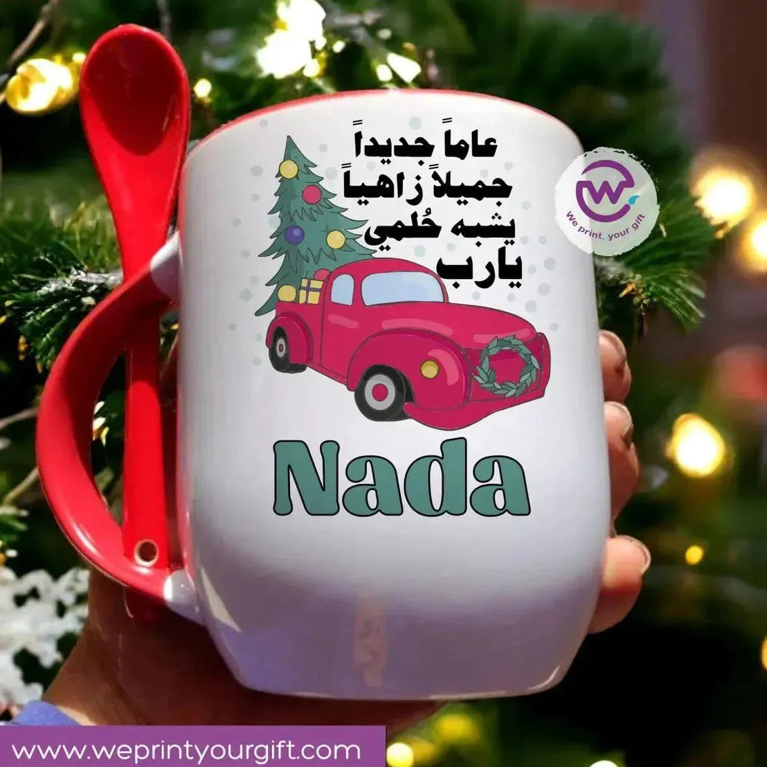 Mug-With Spoon -Christmas - WE PRINT