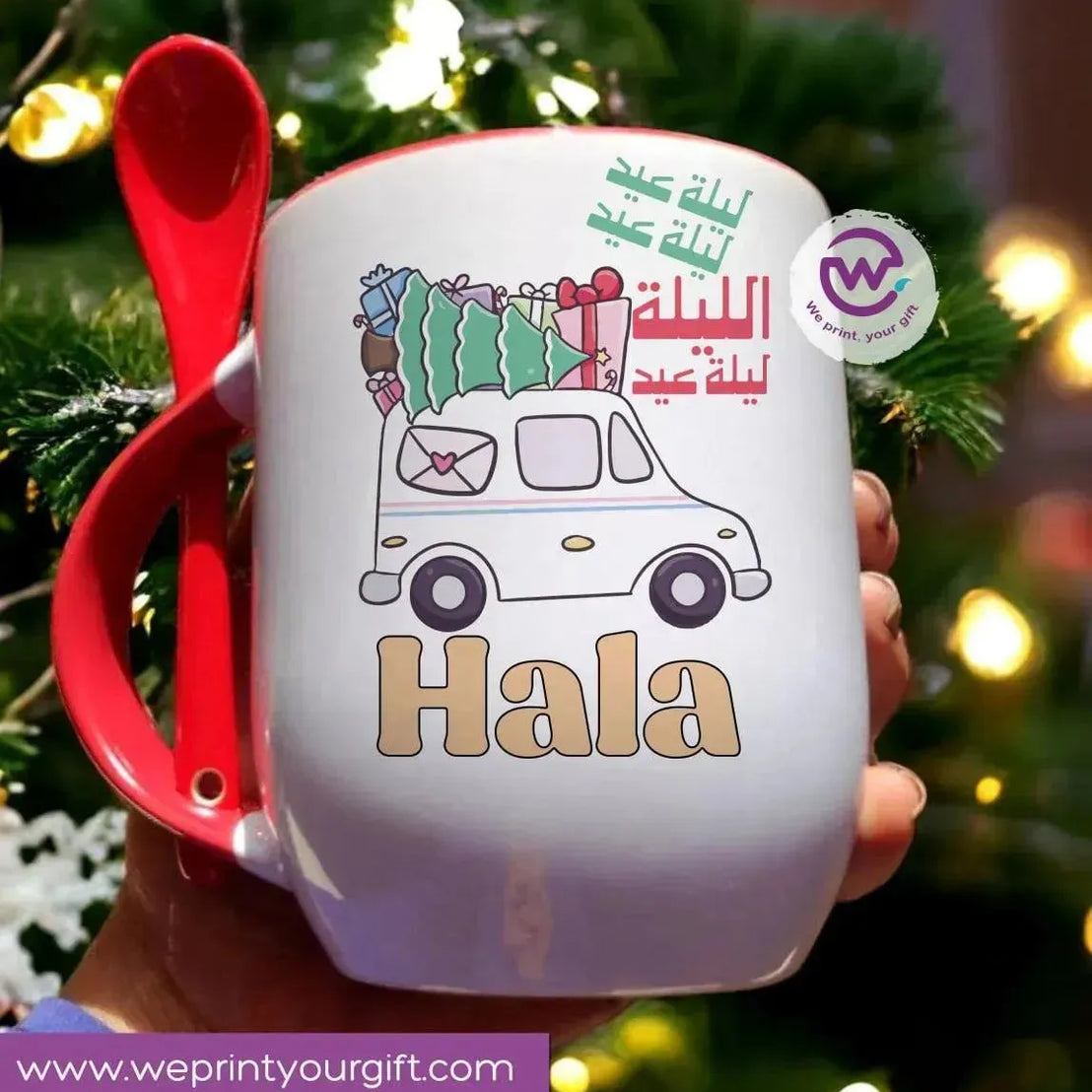 Mug-With Spoon -Christmas - WE PRINT