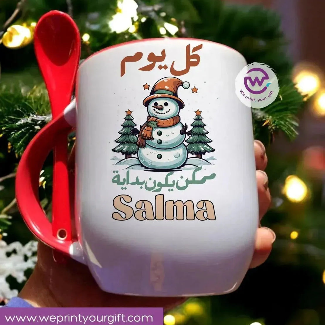 Mug-With Spoon -Christmas - WE PRINT