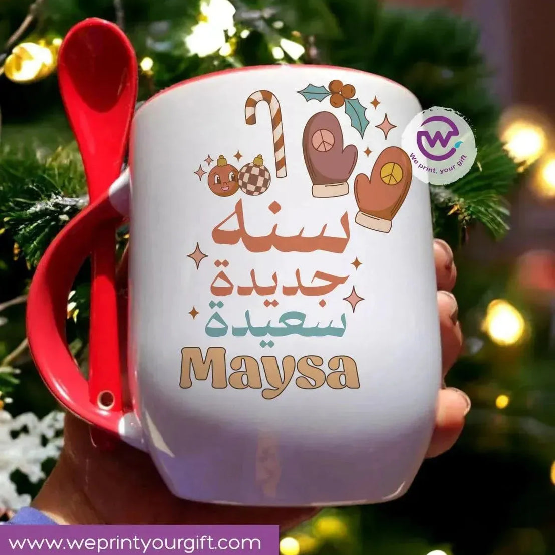Mug-With Spoon -Christmas - WE PRINT