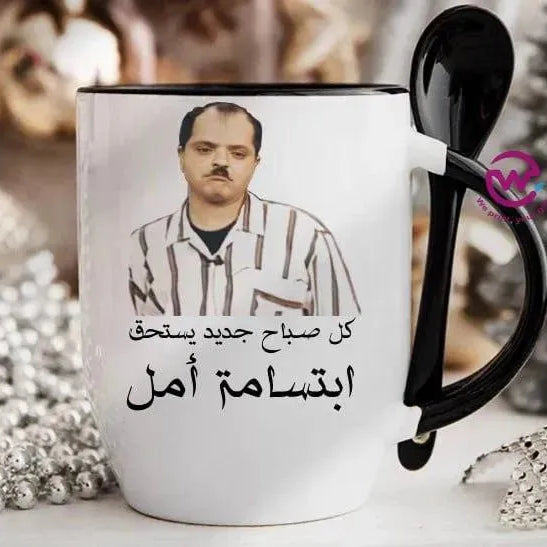 Mug-With Spoon - Comic C - WE PRINT