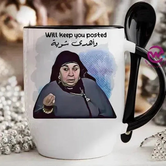 Mug-With Spoon - Comic C - WE PRINT