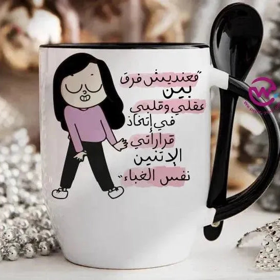 Mug-With Spoon - Comic -D - WE PRINT