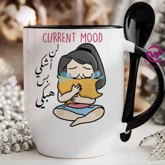 Mug-With Spoon - Comic -D - WE PRINT