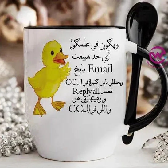 Mug-With Spoon - Comic -D - WE PRINT