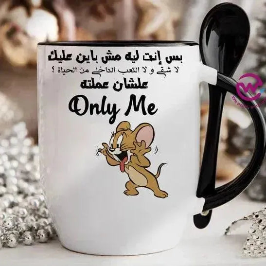 Mug-With Spoon - Comic -E - WE PRINT