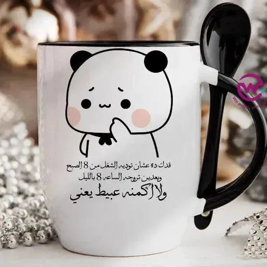 Mug-With Spoon - Comic -E - WE PRINT