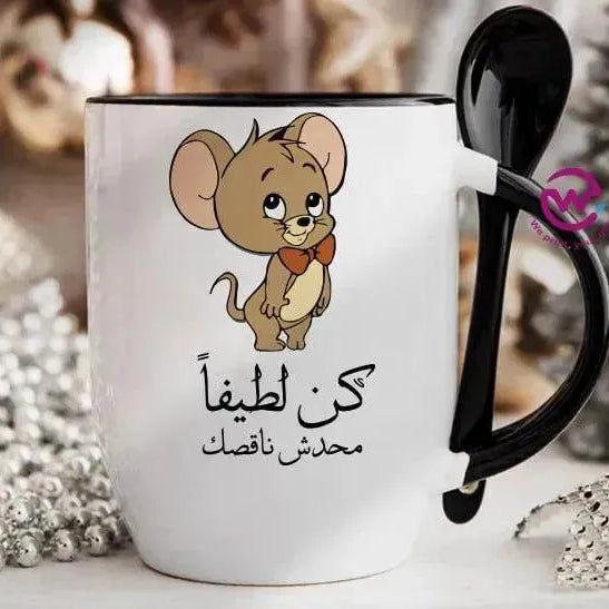 Mug-With Spoon - Comic -E - WE PRINT