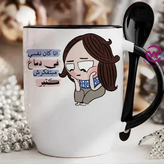Mug-With Spoon - Comic -E - WE PRINT