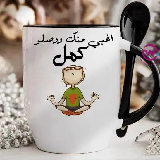 Mug-With Spoon - Comic -E - WE PRINT