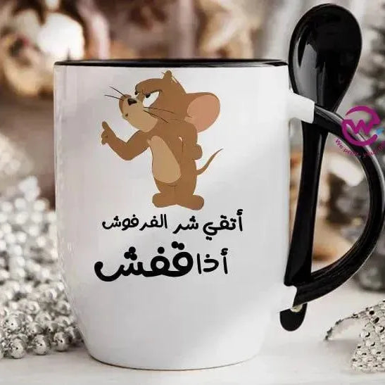 Mug-With Spoon - Comic -E - WE PRINT