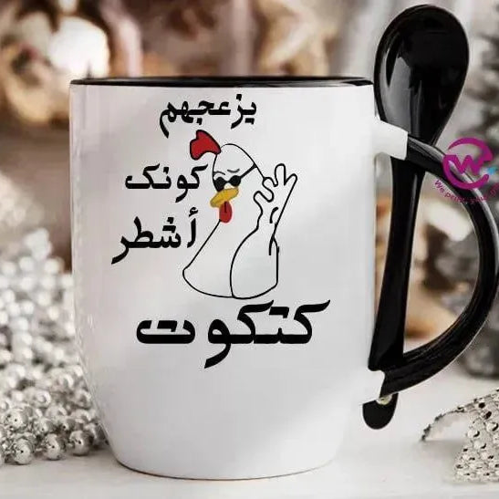 Mug-With Spoon - Comic -E - WE PRINT