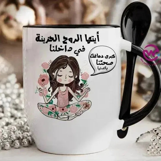 Mug-With Spoon - Comic -E - WE PRINT