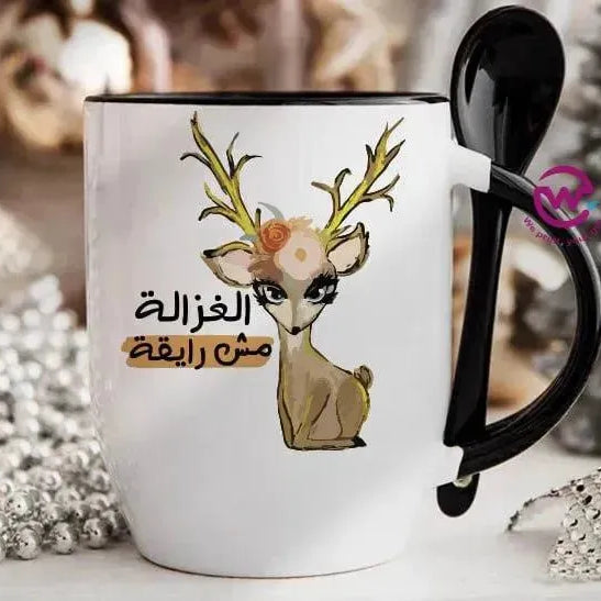 Mug-With Spoon - Comic -E - WE PRINT