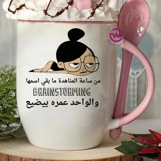 Mug-With Spoon -Comic -F - WE PRINT
