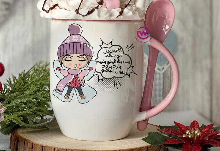 Mug-With Spoon -Comic -F - WE PRINT