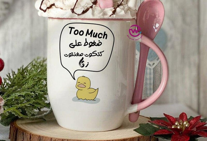 Mug-With Spoon -Comic -F - WE PRINT