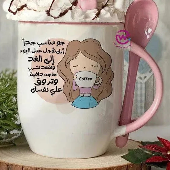 Mug-With Spoon -Comic -F - WE PRINT