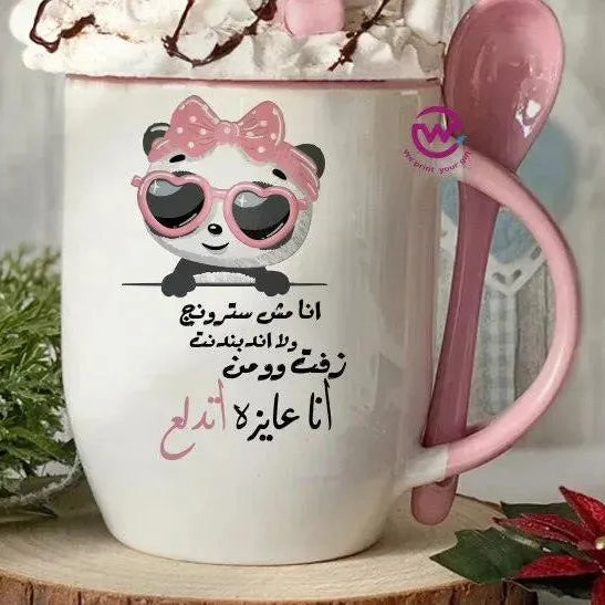 Mug-With Spoon -Comic -F - WE PRINT