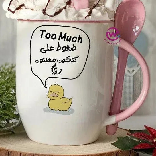 Mug-With Spoon -Comic -F - WE PRINT