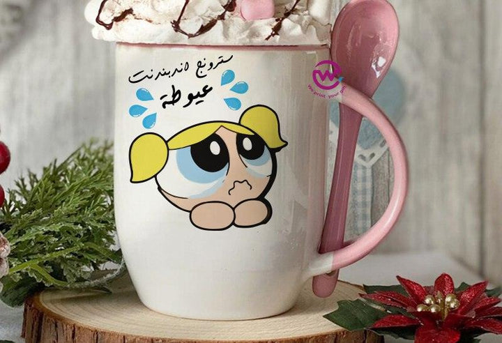 Mug-With Spoon -Comic -G - WE PRINT