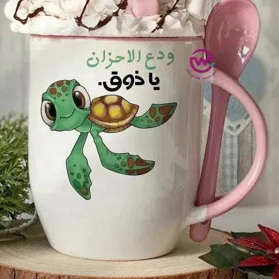 Mug-With Spoon -Comic -G - WE PRINT