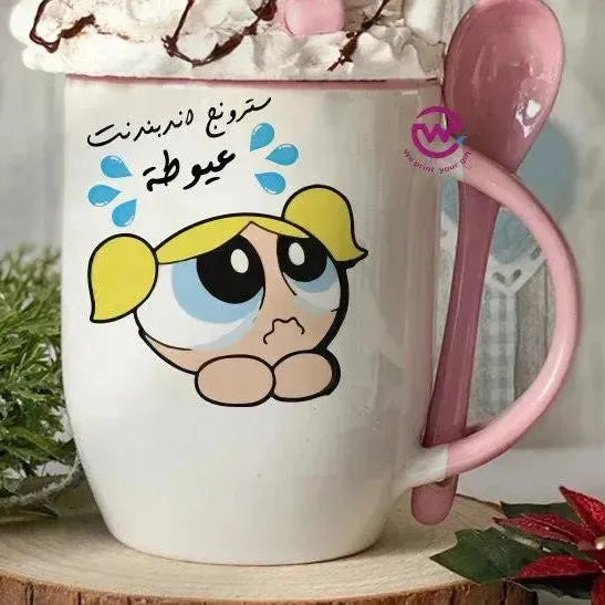 Mug-With Spoon -Comic -G - WE PRINT