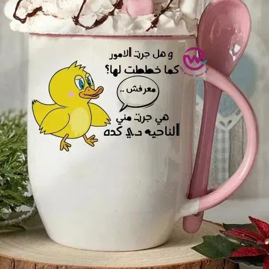 Mug-With Spoon -Comic -G - WE PRINT