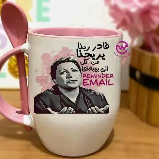 Mug-With Spoon -Comic -H - WE PRINT