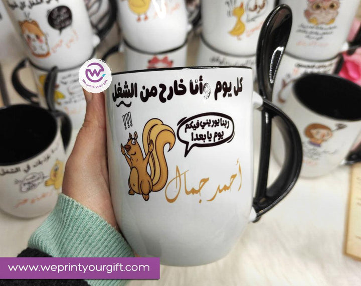 Mug-With Spoon -Comic -I - WE PRINT