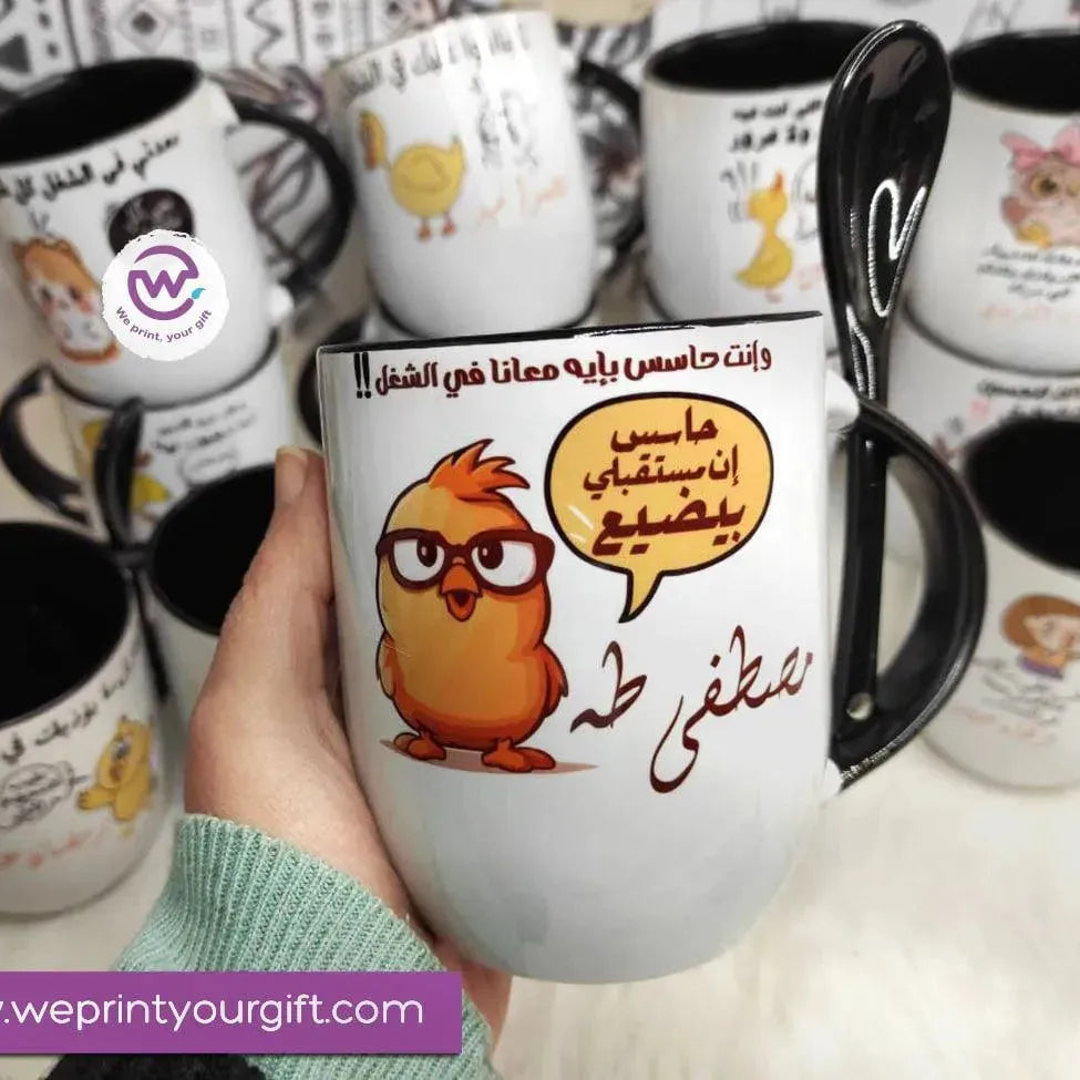Mug-With Spoon -Comic -I - WE PRINT