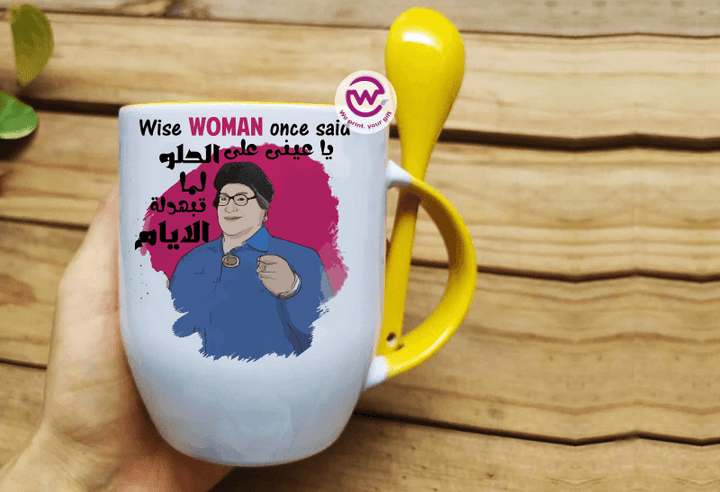 Mug-With Spoon -Comic -k - WE PRINT