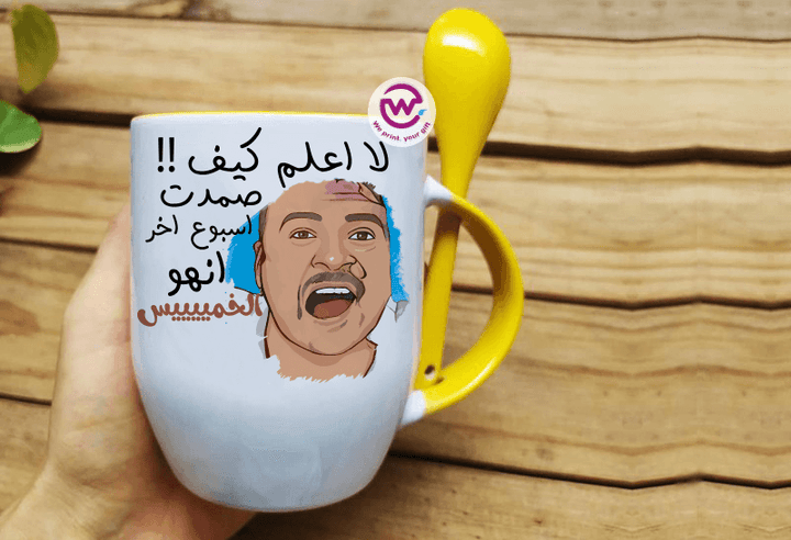 Mug-With Spoon -Comic -k - WE PRINT
