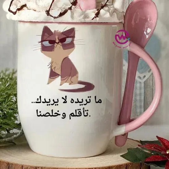 Mug-With Spoon - Comics -A - WE PRINT