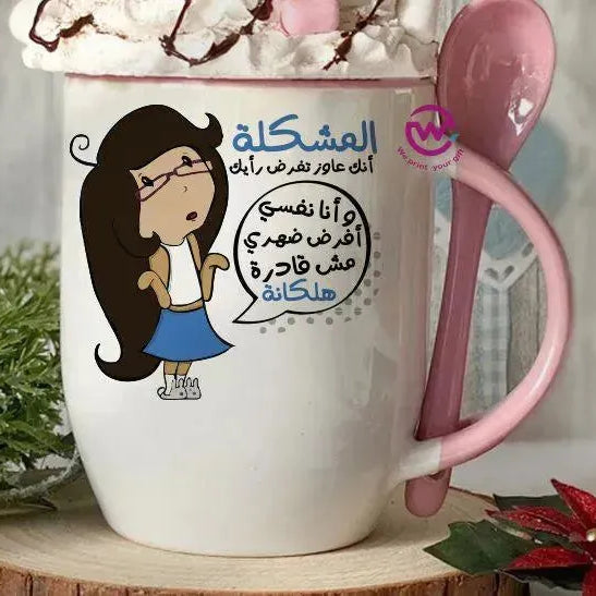 Mug-With Spoon - Comics -A - WE PRINT
