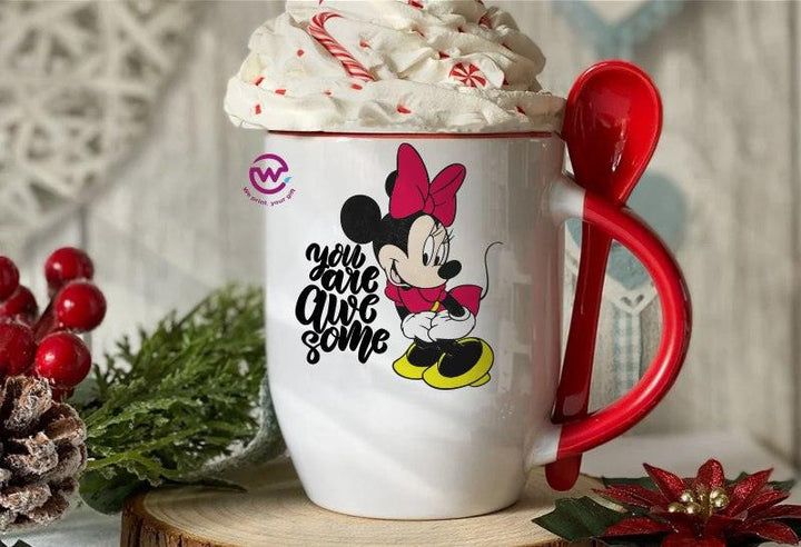 Mug-With Spoon - Disney - WE PRINT