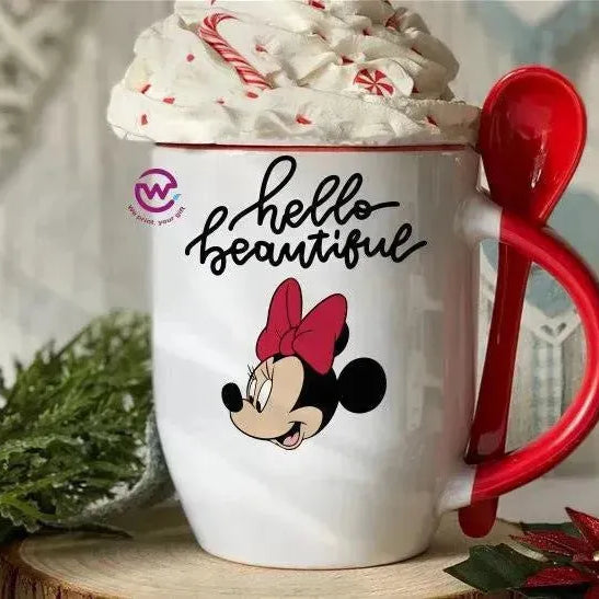 Mug-With Spoon - Disney - WE PRINT