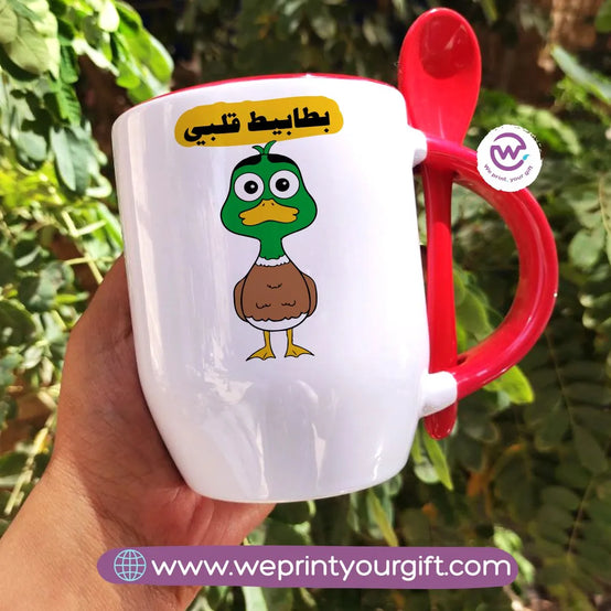 Mug with Spoon- Emigration - WE PRINT