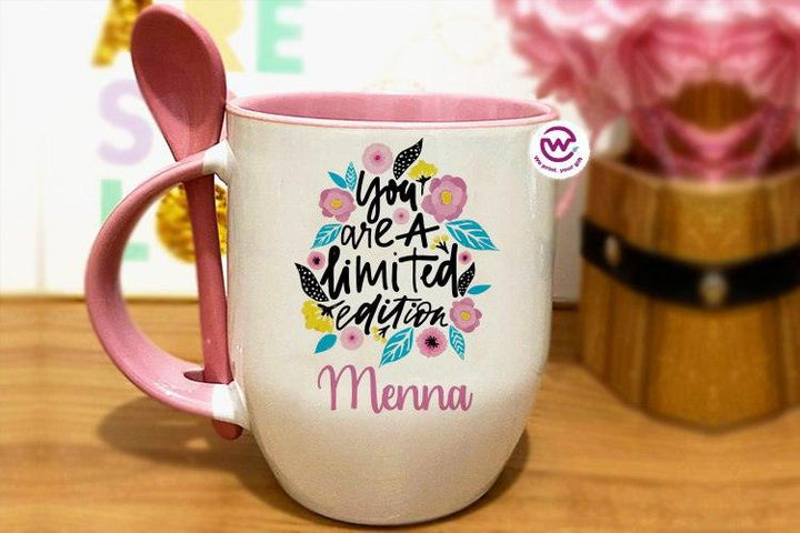 Mug-With Spoon - inspirational quotes - WE PRINT