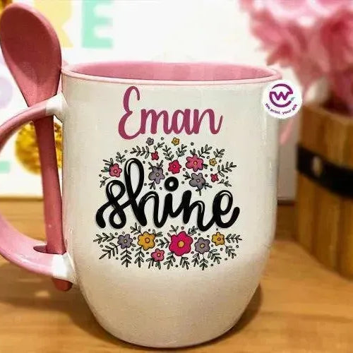 Mug-With Spoon - inspirational quotes - WE PRINT