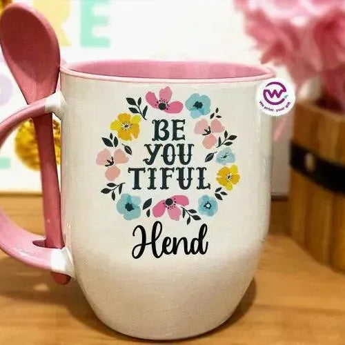 Mug-With Spoon - inspirational quotes - WE PRINT