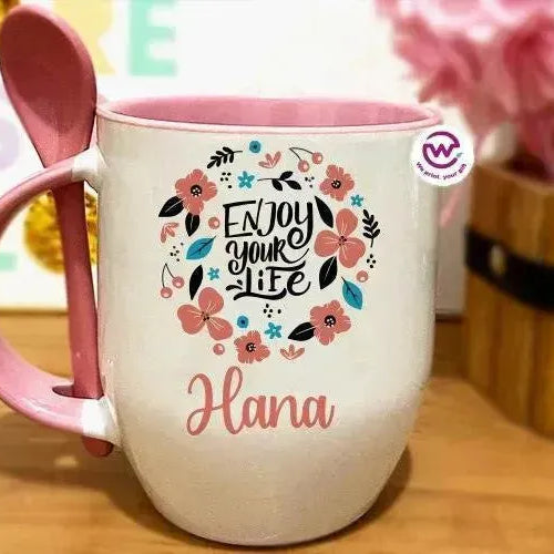 Mug-With Spoon - inspirational quotes - WE PRINT