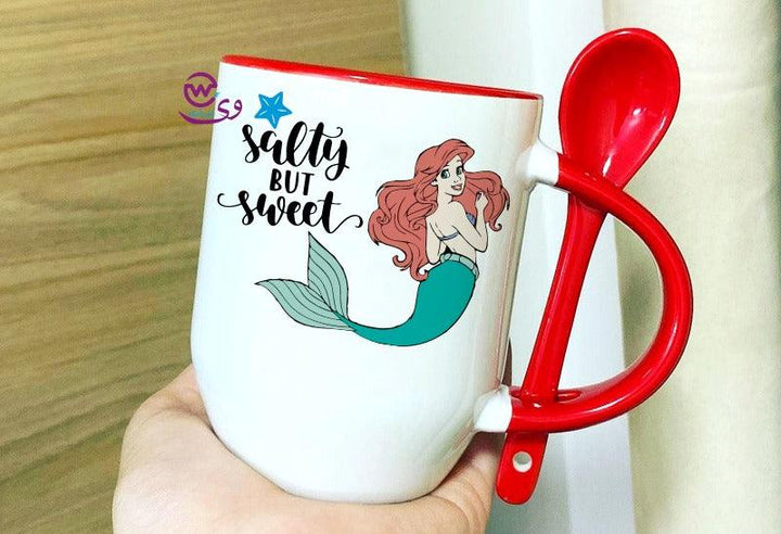 Mug-With Spoon -Mermaid - WE PRINT