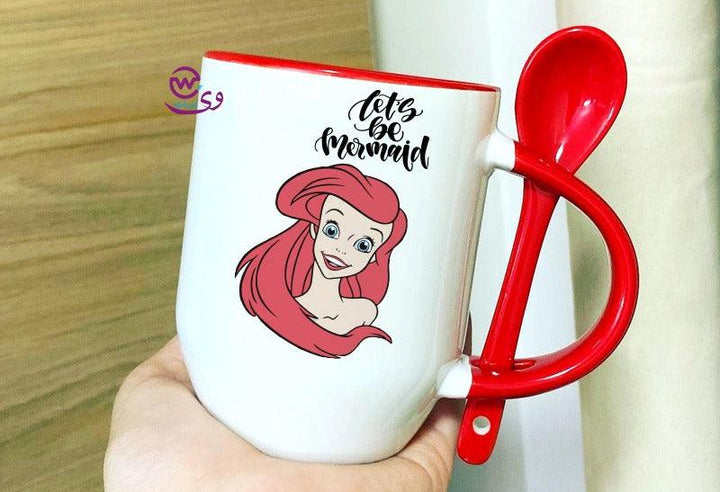 Mug-With Spoon -Mermaid - WE PRINT