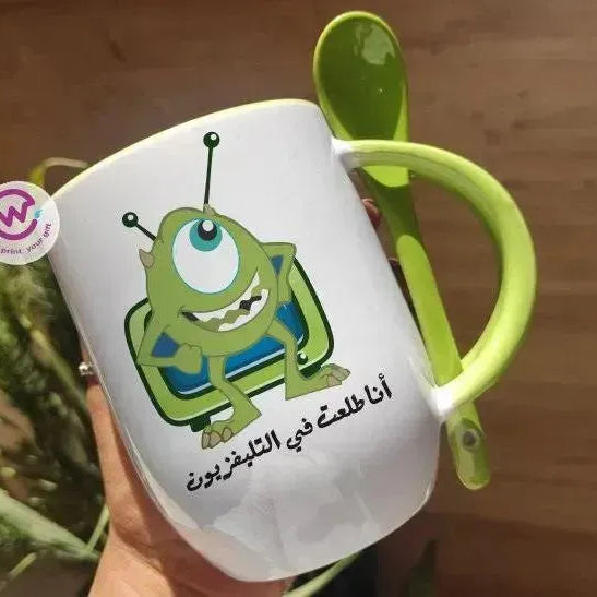 Mug-With Spoon - Monster Inc-A - WE PRINT