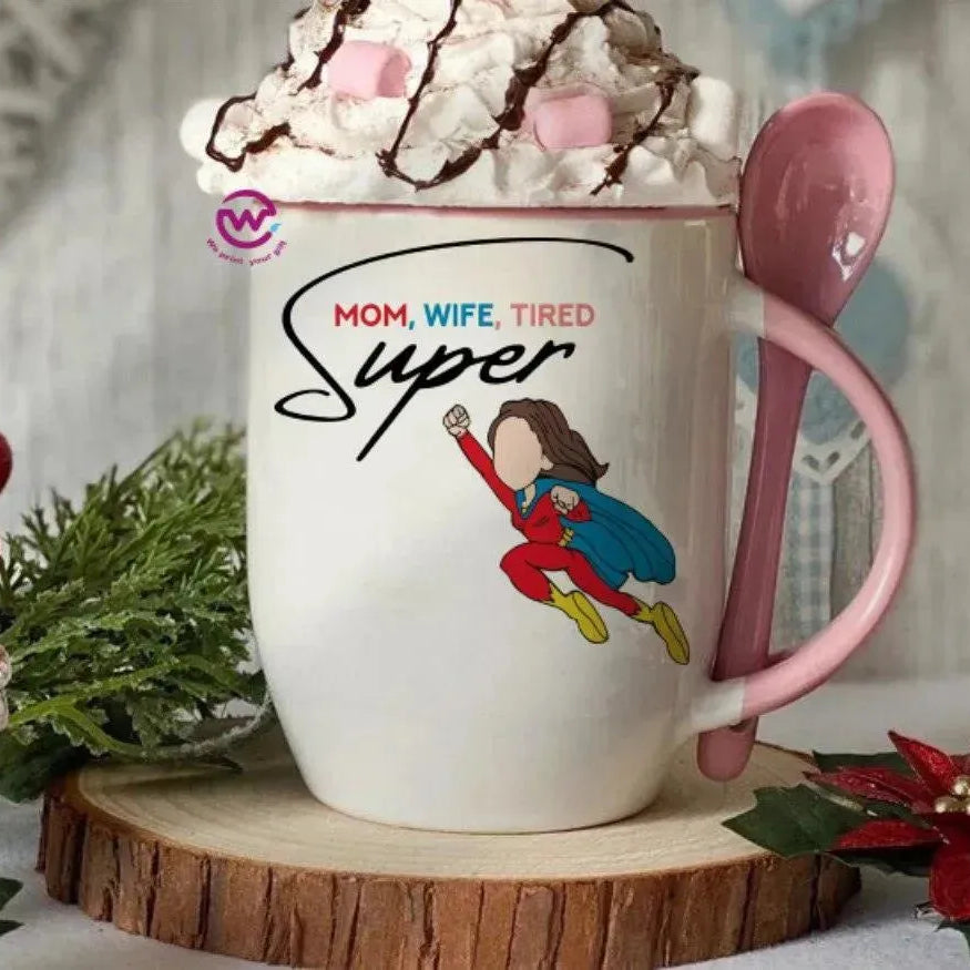 Mug-With Spoon - Mother's Day-A - WE PRINT